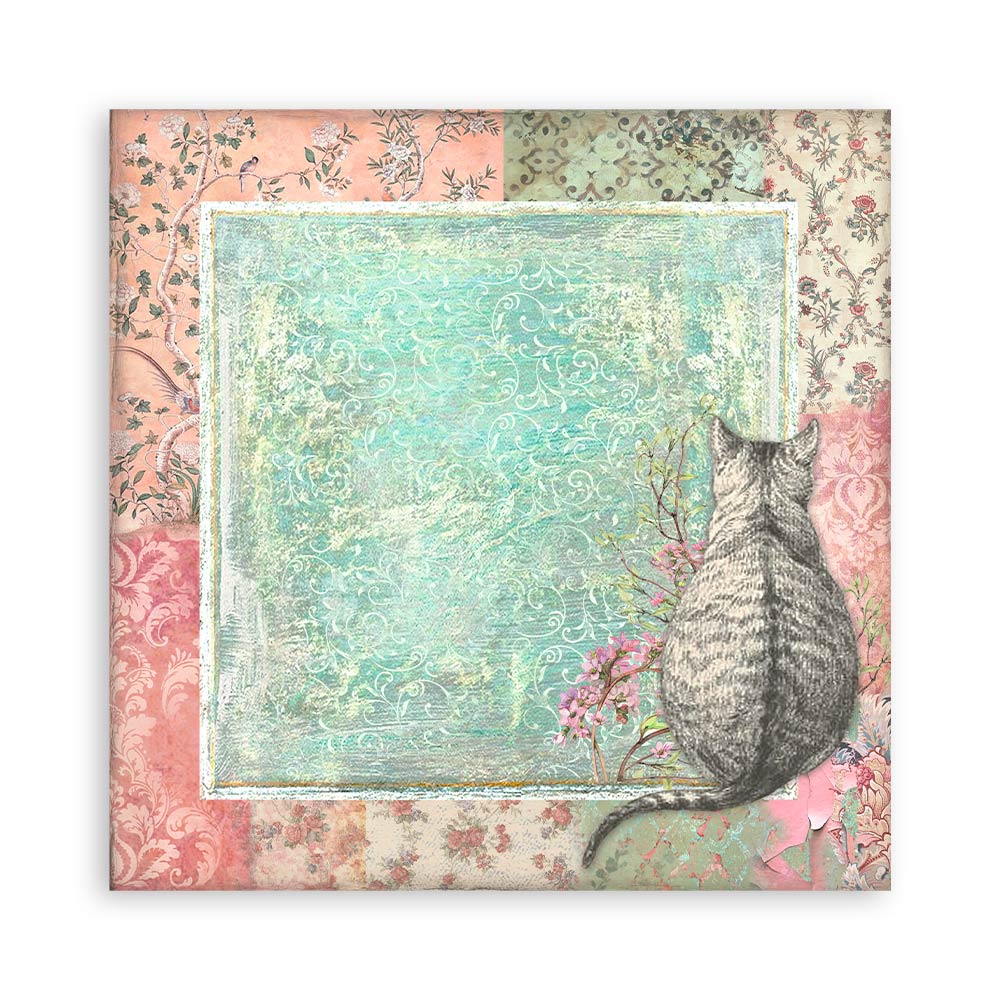 Orquideas y Gatos por Estamperia