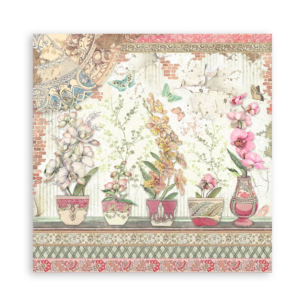 Orquideas y Gatos por Estamperia